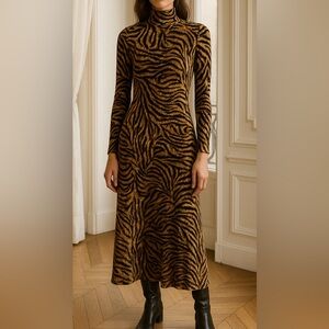 NWT AQUA Dress / AQUA Tiger Swirl Open Back